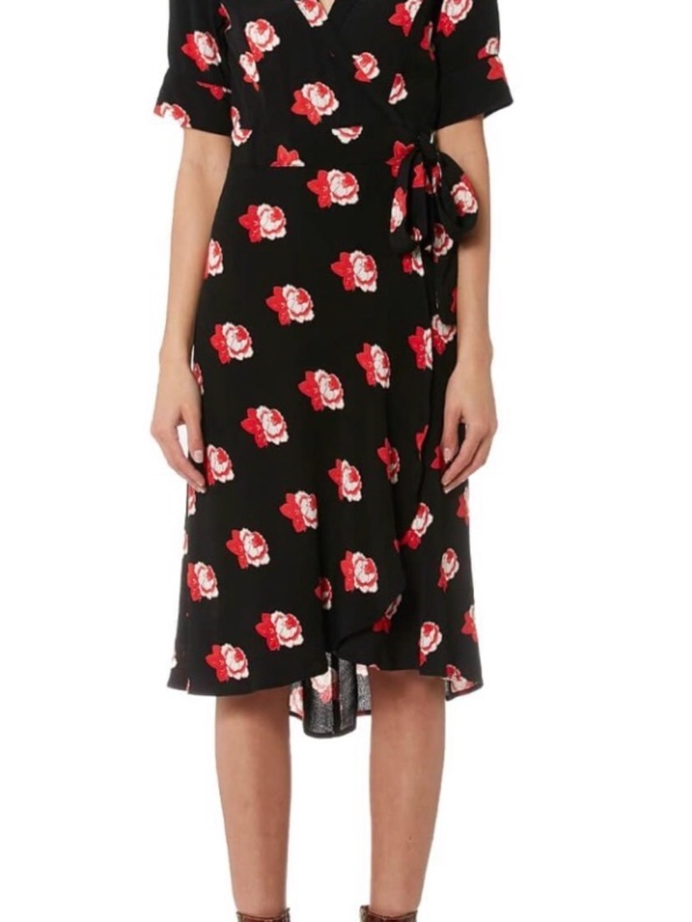 Ganni Harley crepe Wrap Dress